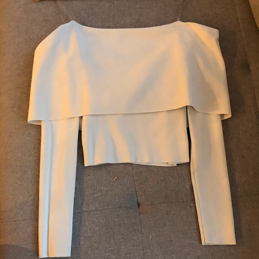 STELEN Off-the-Shoulder Sweater in White